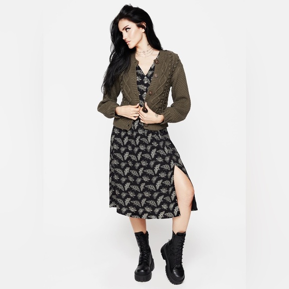 Disturbia Mortmoth Short Sleeve Midi Dress US 8 / UK 12 - Picture 10 of 11